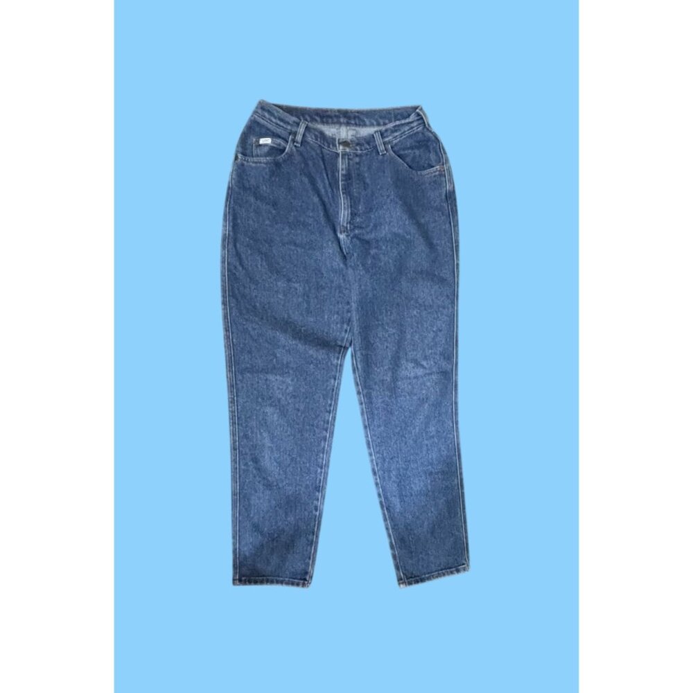 "Vintage 1990s Lee Riders Jeans Size 14 Women's High Waist Blue Denim"